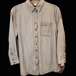 Chicos, stone washed grey shirt,(1 P)